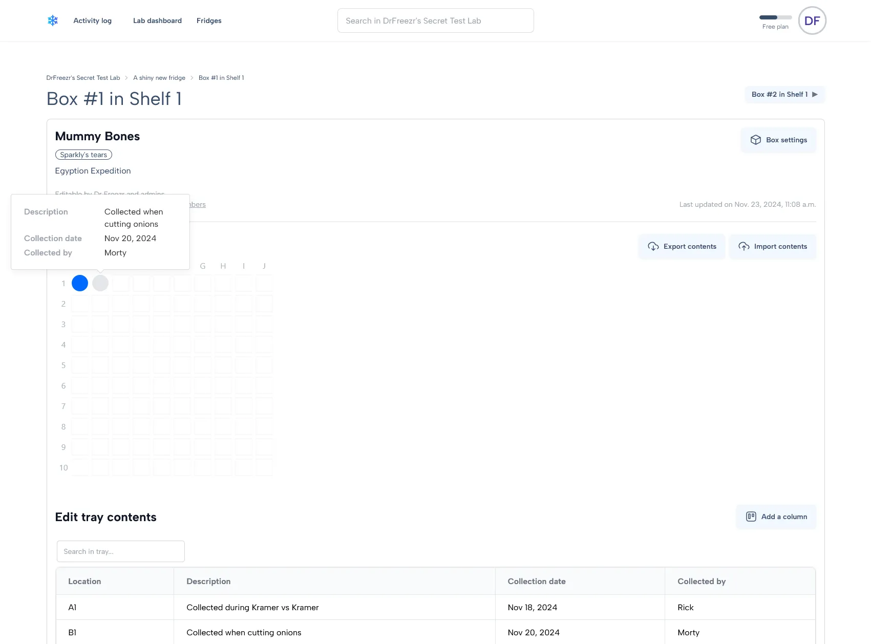 Box Contents Screenshot