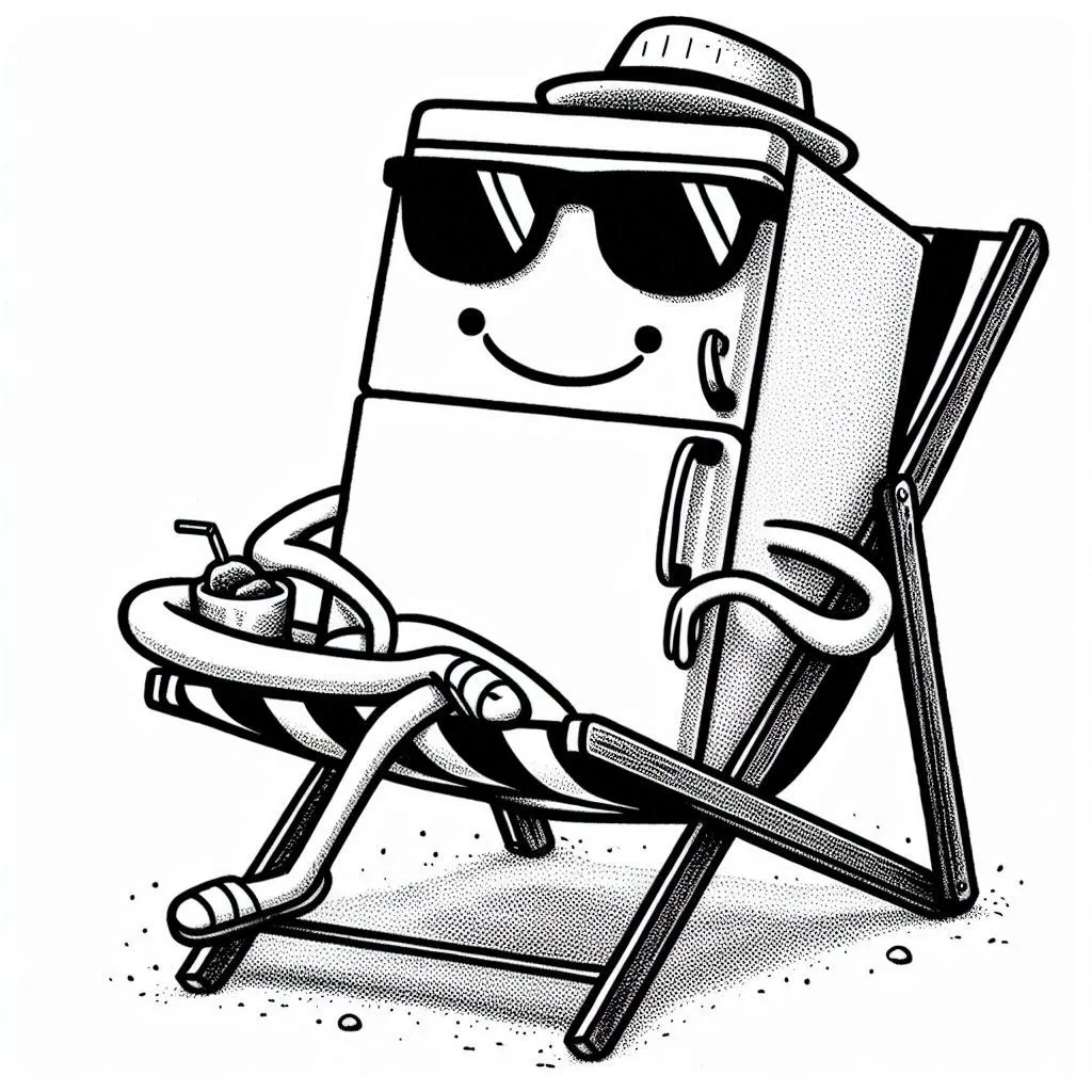 Dr. Freezr chilling on the beach. Stress levels at -80.