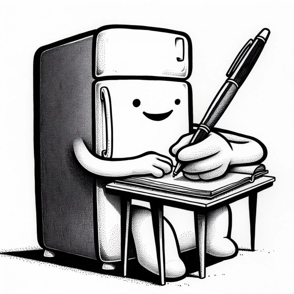 Dr. Freezr writing in his log